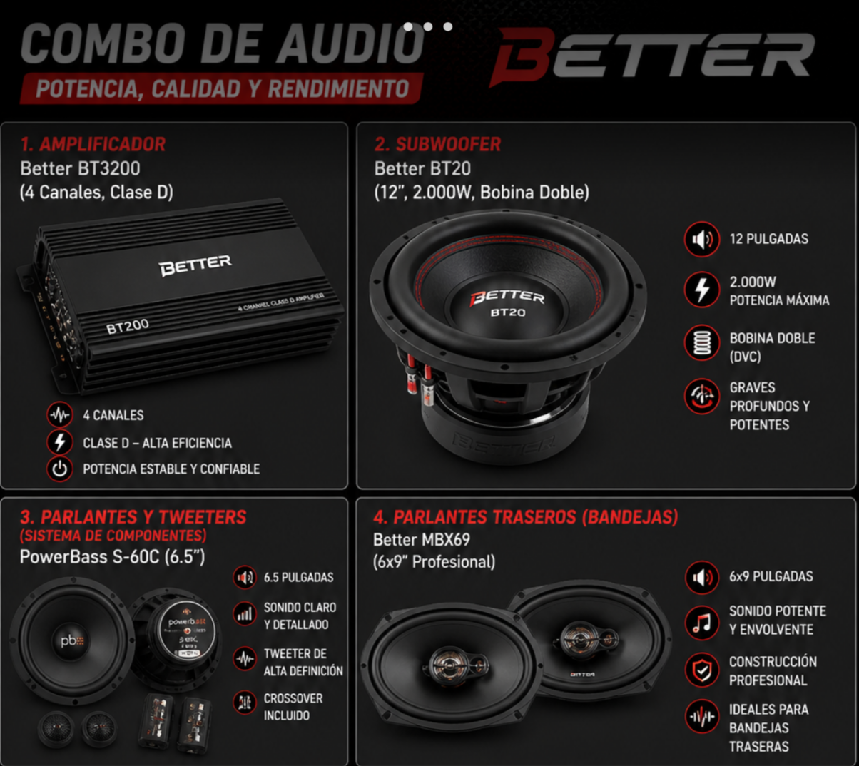 COMBO 2 (No Incluye Instalación)
